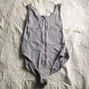 AMERICAN APPAREL Zipper Bodysuit
